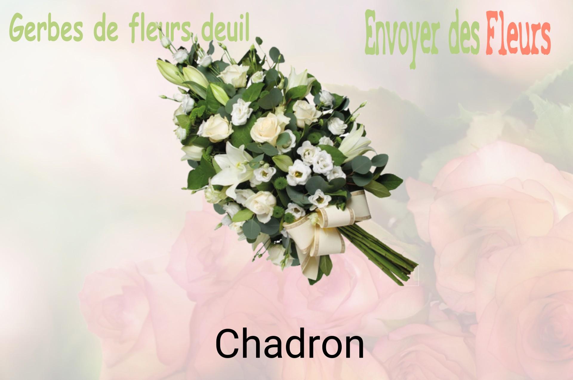 Gerbe de fleurs de deuil livrée à Chadron